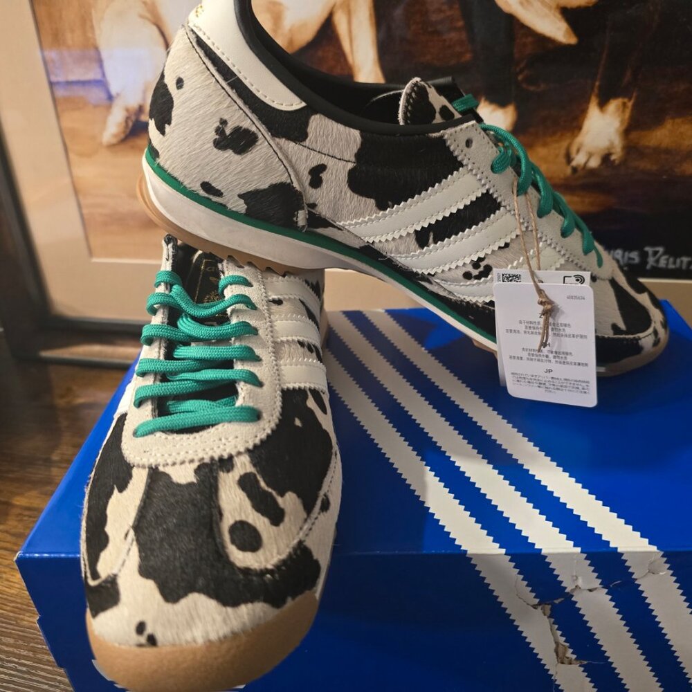 Adidas Originals Women's SL 72 OG Sneakers Cow Print JR1639 Size 6 US NEW